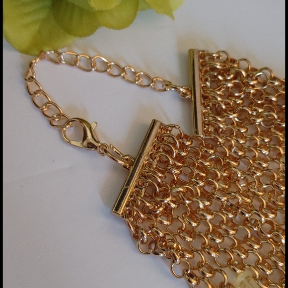 Vintage inspired Multi Strand Layer Gold Chain Necklace Set - Picture 3 of 5